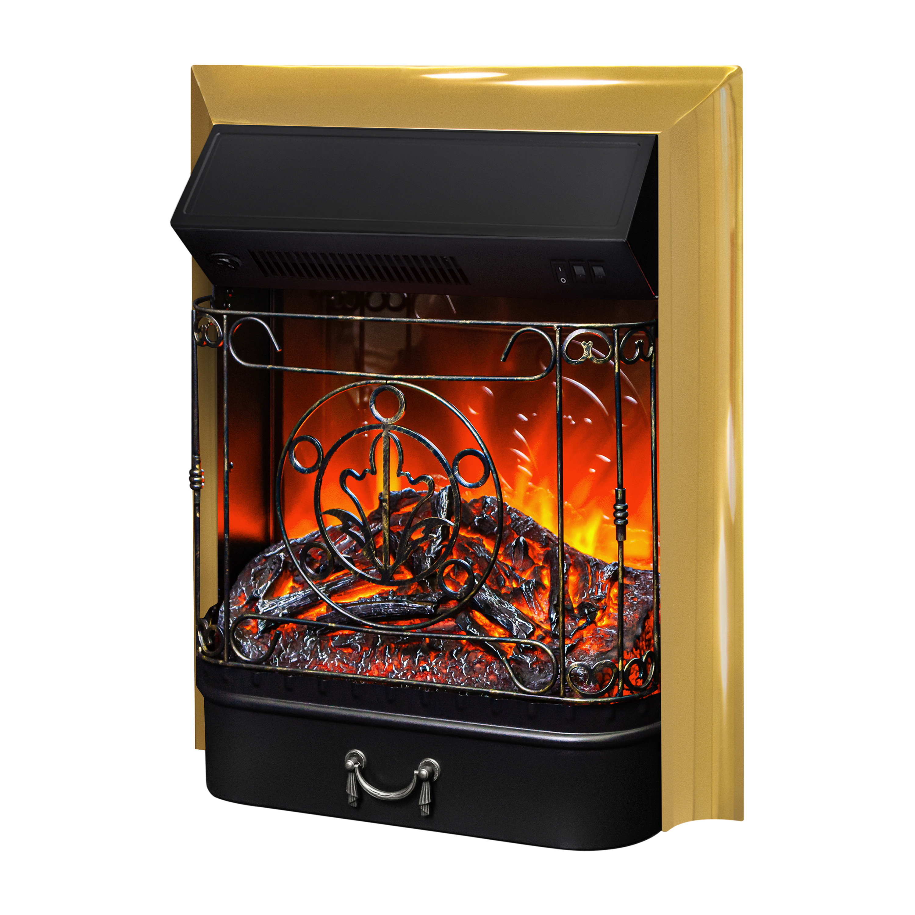 Электроочаг RealFlame Majestic Lux, золотой, звуковой эффект