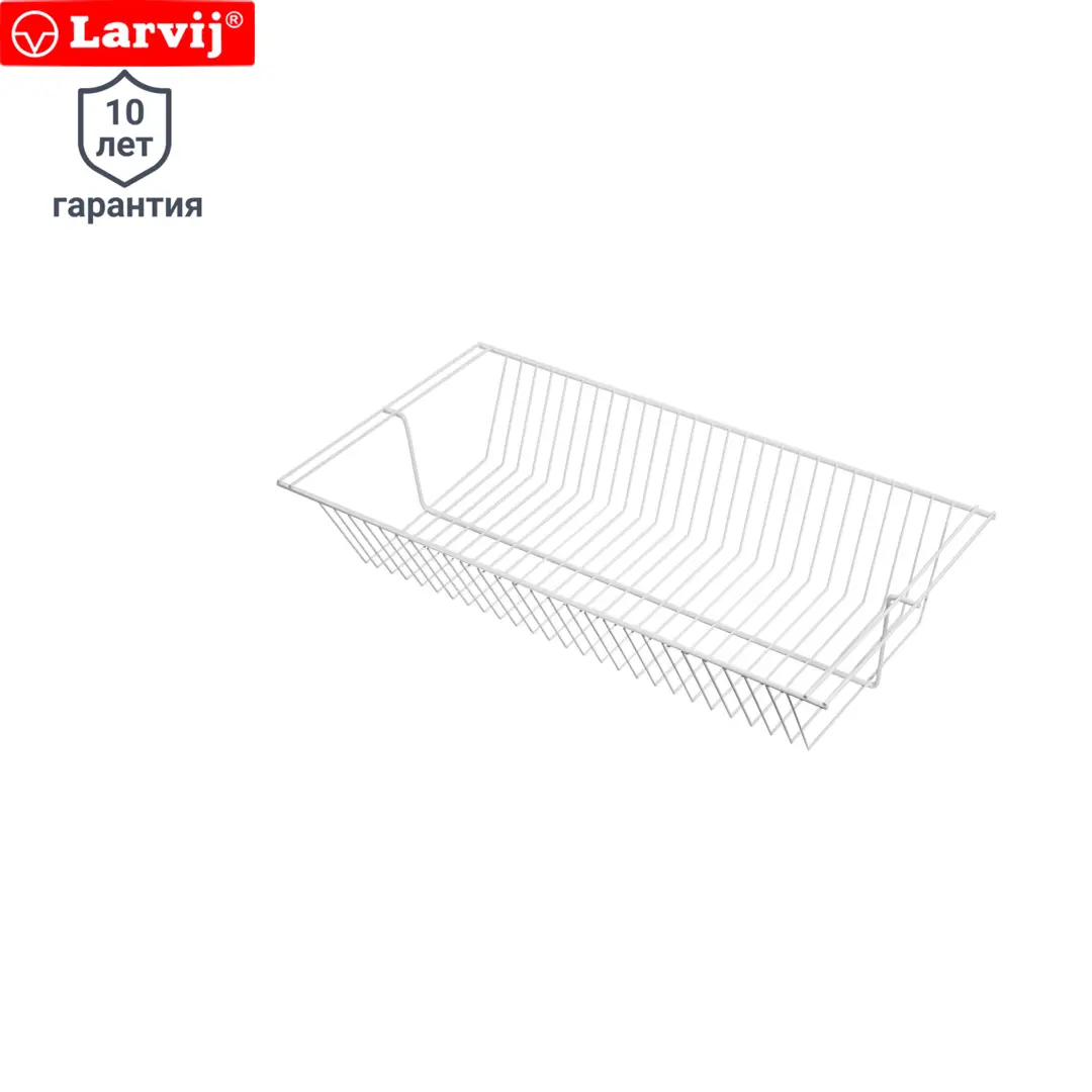 Корзина сетчатая Larvij 11.8x30.6x60.3 см сталь цвет белый