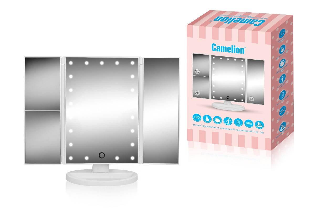 Косметическое зеркало с подсветкой Camelion M217-DL 4685