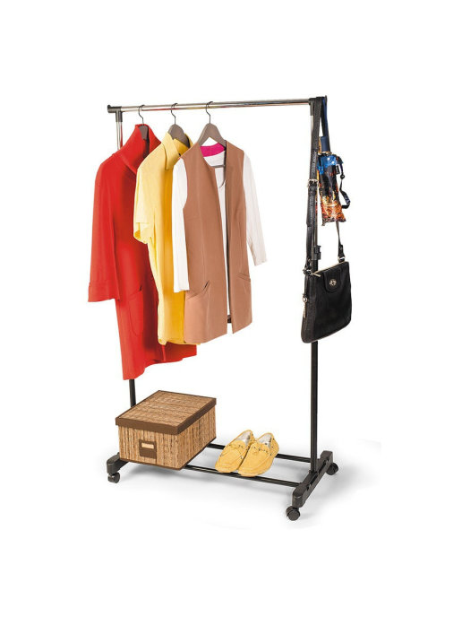 Напольная передвижная стойка для одежды SINGLE-POLE TELESCOPIC CLOTHES RACK