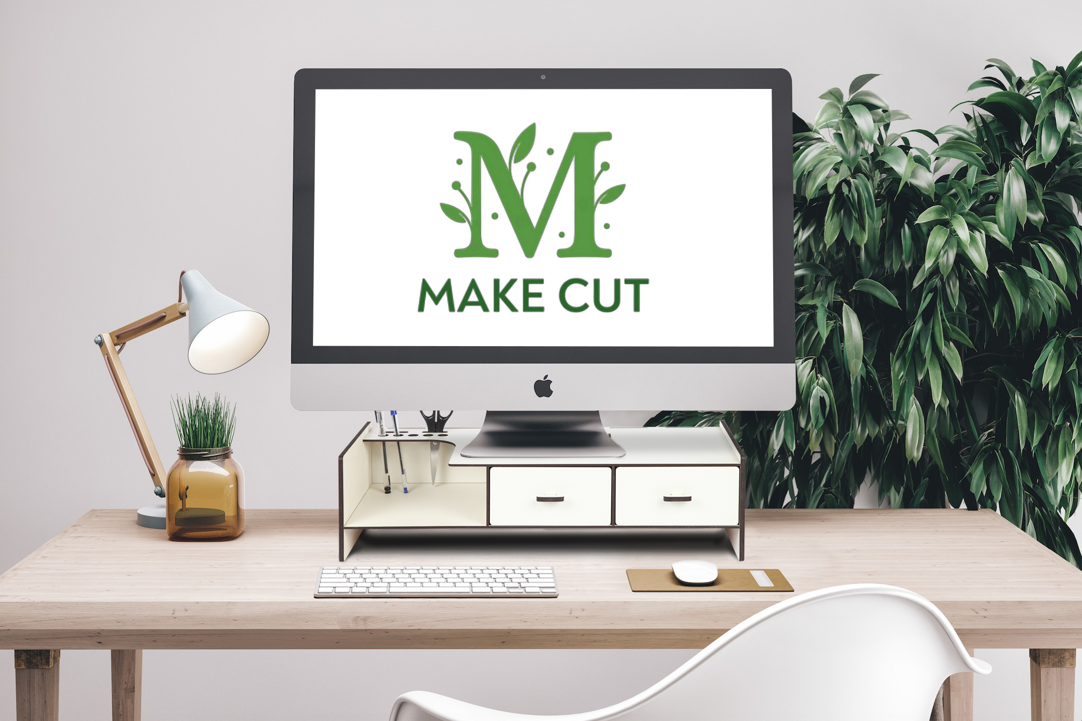 Подставка-органайзер под монитор MAKE CUT, Белый