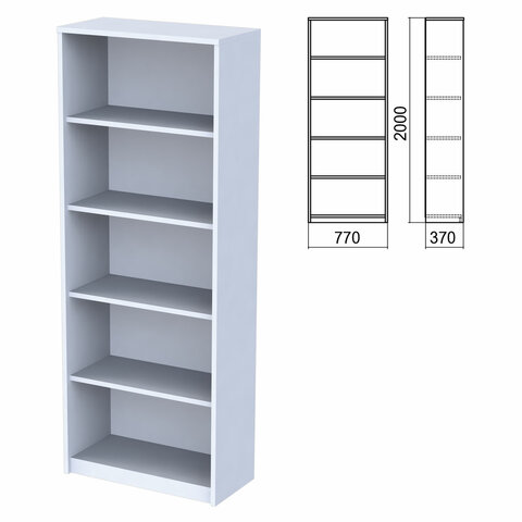 Шкаф (стеллаж) Арго 770х370х2000 мм 4 полки серый