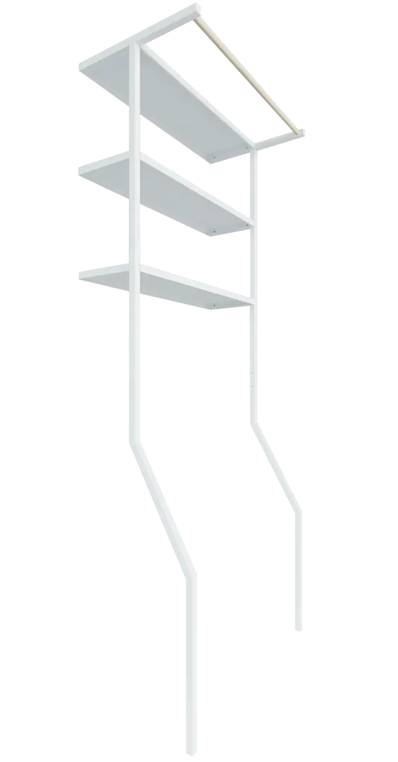 Стеллаж для ванной комнаты над стиральной машиной Март Ferro 38х171х66 см цвет белый