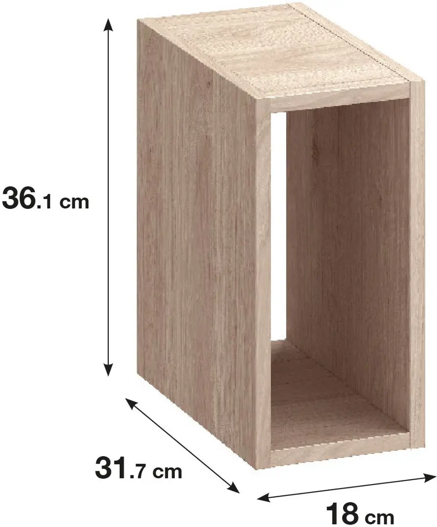 Стеллаж Spaceo KUB 1 секция 18x36x31.5 см ЛДСП цвет дуб