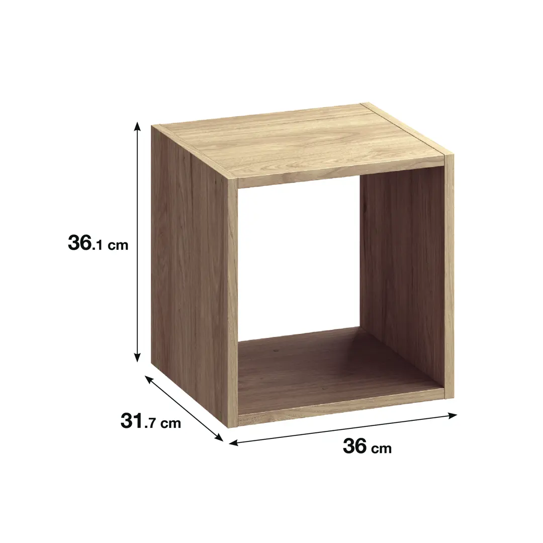 Стеллаж Spaceo KUB 1 секция 36x36x31.7 см ЛДСП цвет дуб