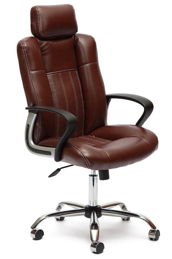 Tetchair OXFORD хром кож/зам, коричневый/коричневый перфорированный, 2 TONE/2 TONE /06